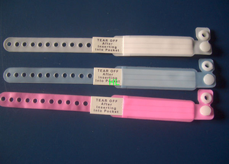 China Disposable Patient PVC ID Identification Bracelet Adult / Child Band supplier